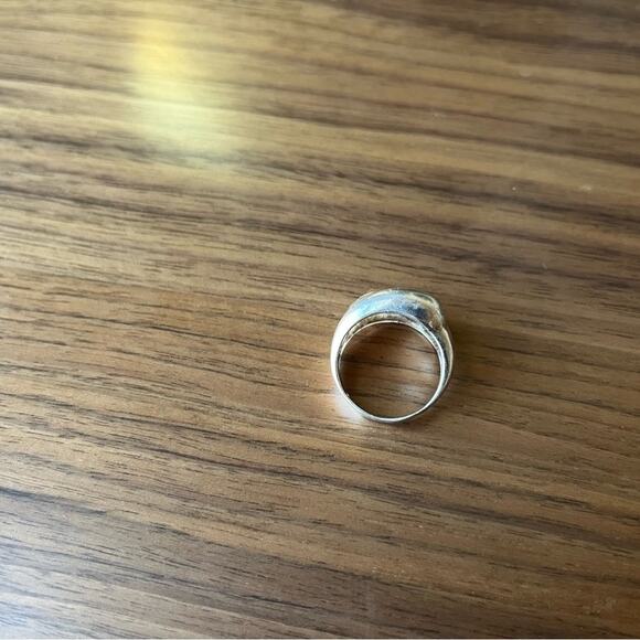 Vintage 80s Large Statement Chunky Wave Ring 925 Sterling Silver - Picture 10 of 11